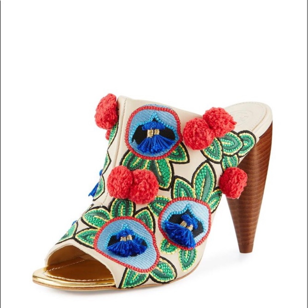 Tory Burch Leather Ellis Mules